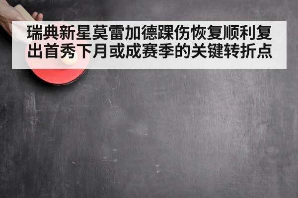 瑞典新星莫雷加德踝伤恢复顺利复出首秀下月或成赛季的关键转折点